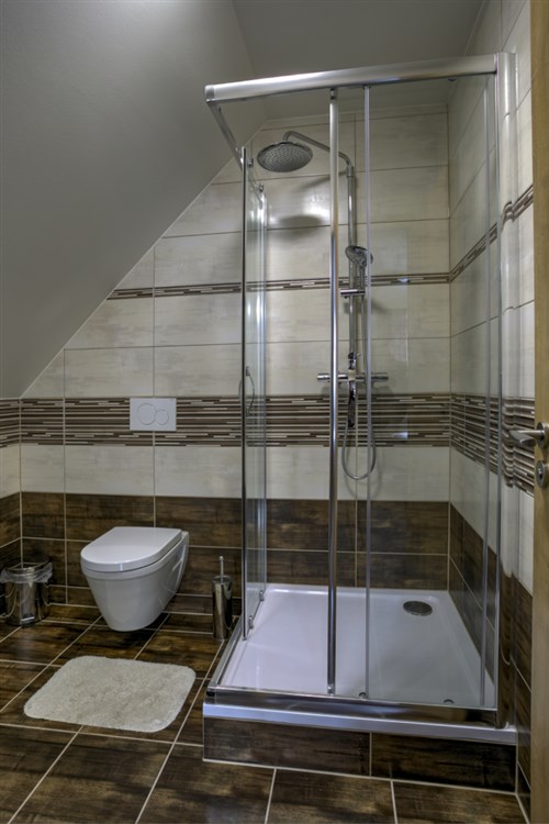 třílůžkový pokoj - koupelna | RELAX PENSION SCHÖNWALD - Budišov nad Budišovkou - Podlesí