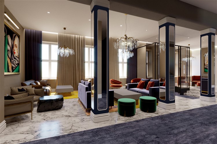 Lobby - vizualizace | AIDEN BY BEST WESTERN - Łódź