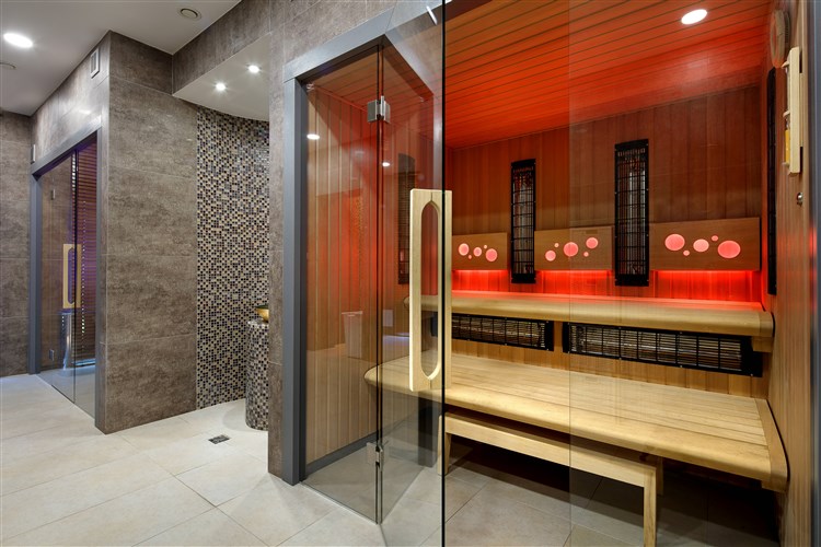 Pohled na vstup do sauny hotelu WODNIK HOTEL & SPA | WODNIK HOTEL & SPA - Leba
