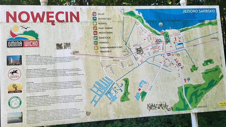 Pohled na informační mapku Nowecin | WODNIK HOTEL & SPA - Leba
