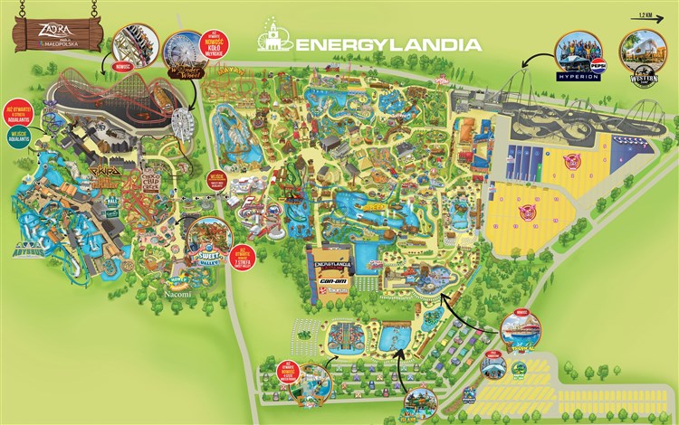 Mapa Energylandie | WESTERN CAMP RESORT - Zator u parku Energylandia