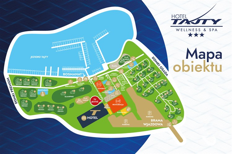Mapa okolí hotelu Tajty | Hotel TAJTY - Wilkasy - Giżycko