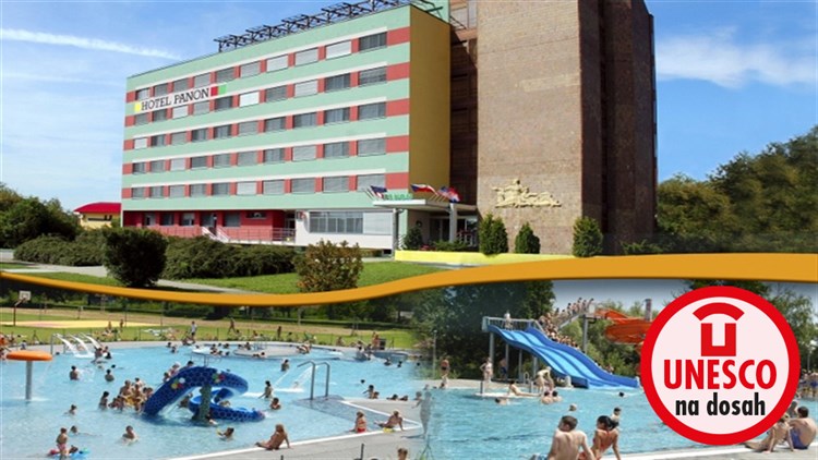 fotomontáž (hotel Panon + letní koupaliště - 200 m od hotelu) | Hotel PANON - Hodonín