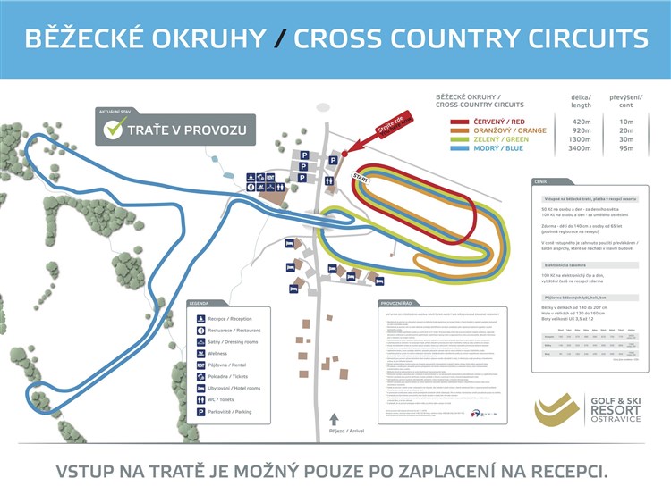 Ostravice v zimě - běžecké lyžařské trasy v okolí | GREEN INN HOTEL OSTRAVICE - Ostravice